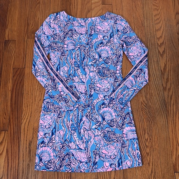 LILLY PULITZER Beline Dress In Lapis Lazuli Horseshoe Bay size XS - Picture 8 of 11